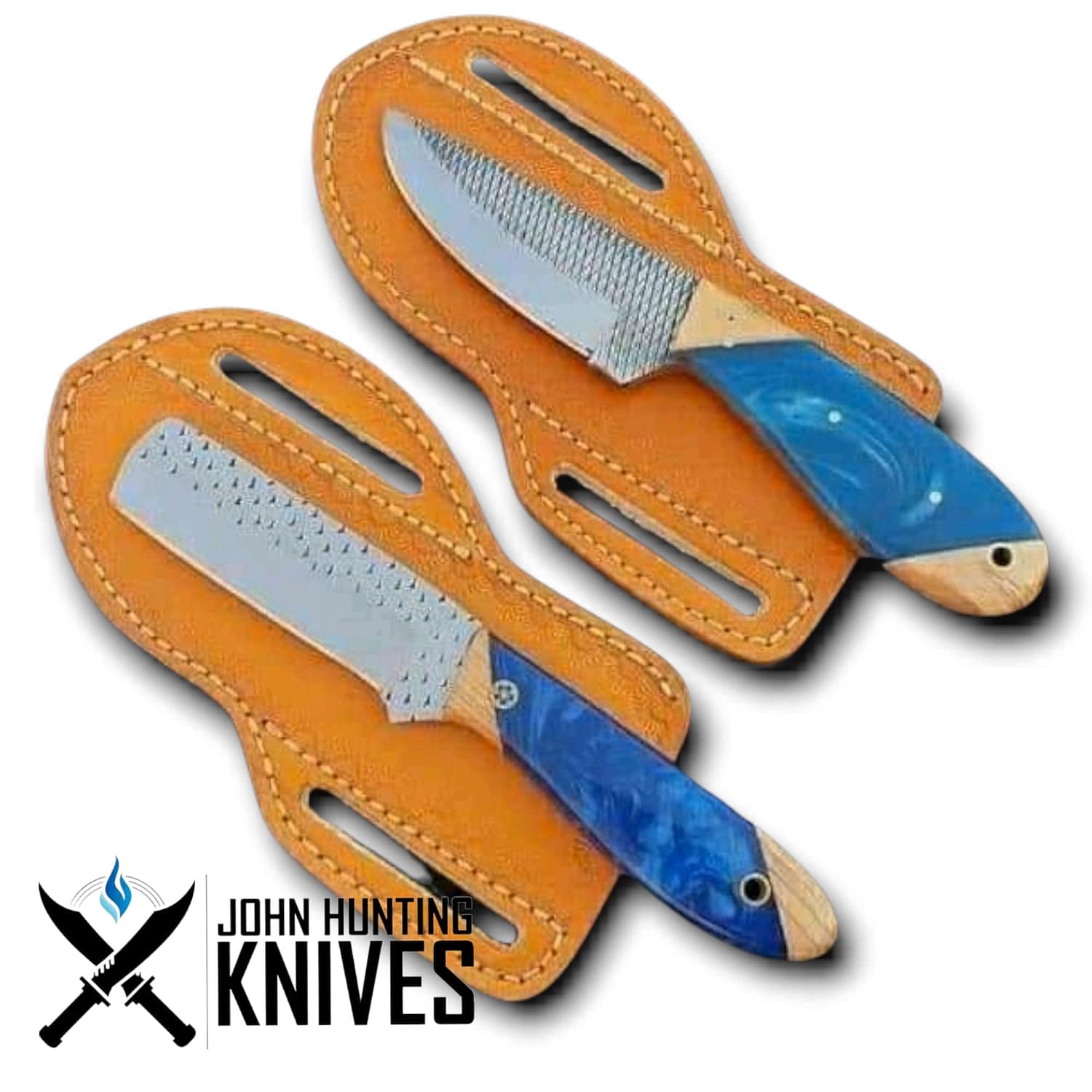 Handmade Rasp steel and Resin Handle Cowboy Knives John Hunting Knives