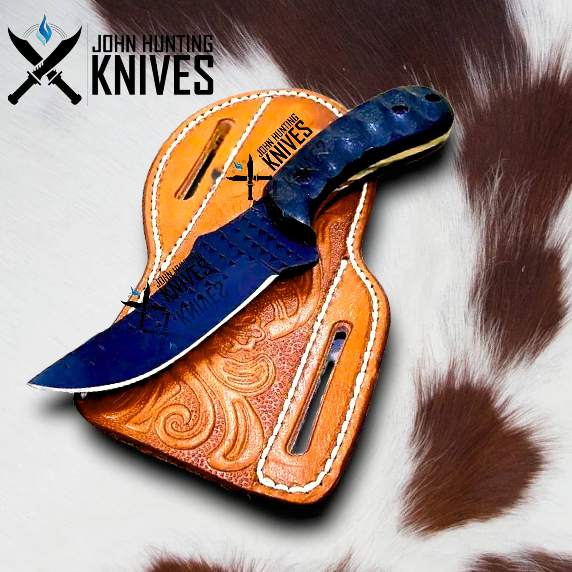 CUSTOM HANDMADE RASP STEEL BLADE KNIFE - John Hunting Knives